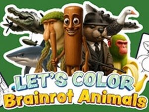 Let's Color Brainrot Animals Online Coloring Game