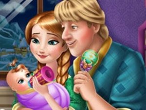 Anna and Kristoff Baby Feeding Online Baby Care Game