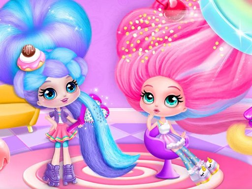 Cotton Candy Hair Salon Online Dress Up Game