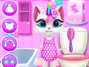 Kitty Unicorn Daily Care Online Game Pet Care Game