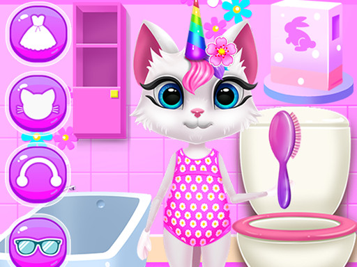 Kitty Unicorn Daily Care Online Game Pet Care Game
