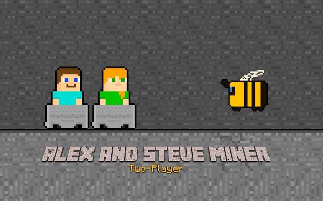 Alex and Steve Miner: Two-Player Cave Escape