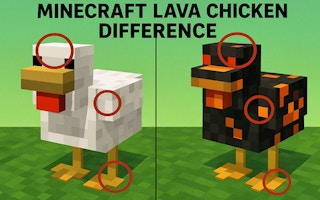Minecraft Lava Chicken Difference: Spot The Differences Game