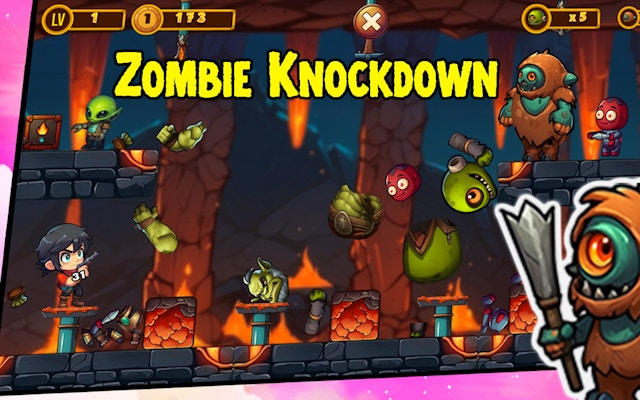 Zombie Knockdown: Physics Shooting Game