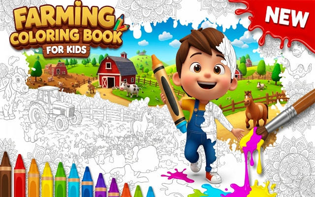 Farming Coloring Book for Kids - Free Coloring Game