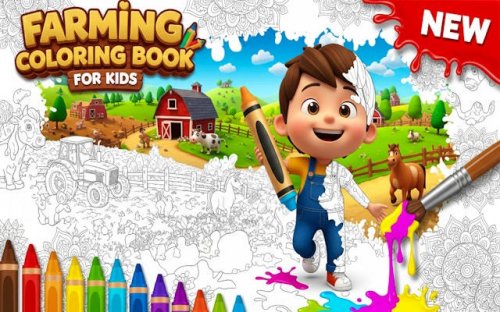 Farming Coloring Book for Kids - Free Coloring Game