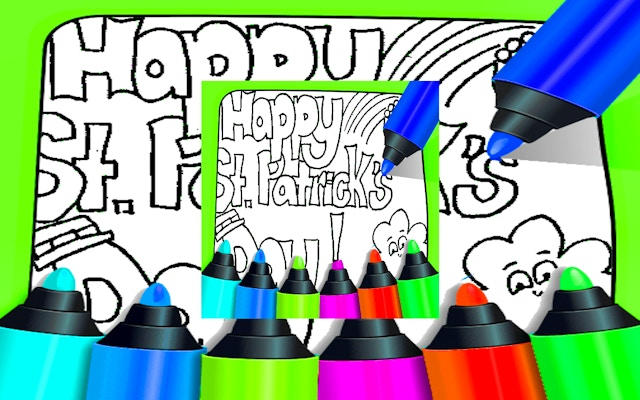 Printable St Patricks Day Coloring Pages Game