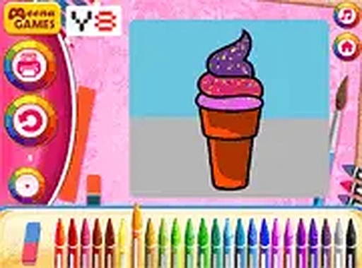 Ice Cream Coloring Game